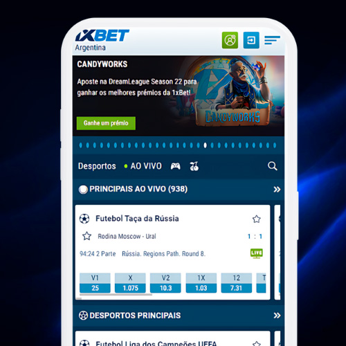 Inicie la aplicación en su dispositivo 1xbet